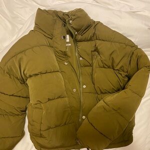 Urban Outfitters Green Women's Puffer Jacket